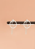 925 Sterling Silver Threader Round Earrings