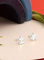 925 Sterling Silver Puzzle Earrings