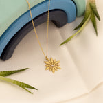 925 Sterling Silver Unique Snowflake Necklace