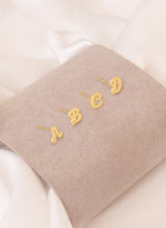 925 Sterling Silver Initial Studs