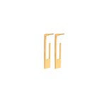 925 Sterling Silver Modern Rectangle Bar Earrings
