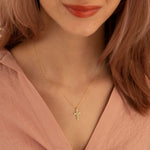 925 Sterling Silver Enamel Cross Necklace