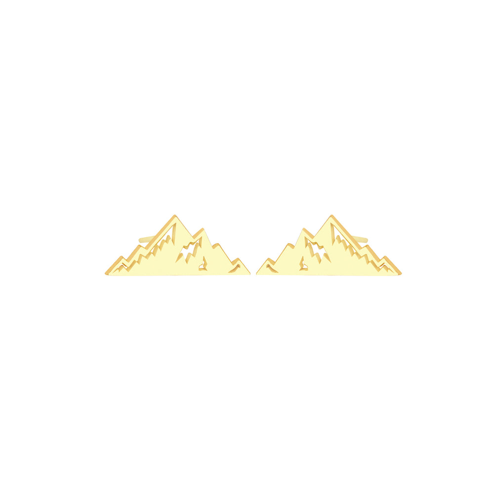 925 Sterling Silver Mountain Studs