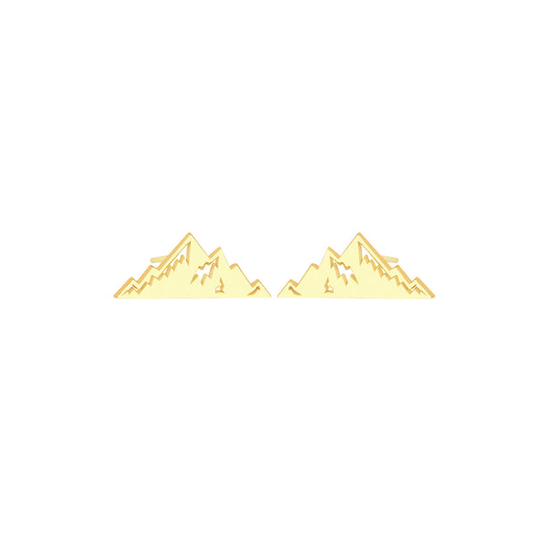 925 Sterling Silver Mountain Studs
