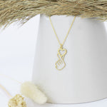 925 Sterling Silver Korean Love Heart Necklace