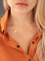 925 Sterling Silver Sideways Initials Necklace