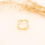 925 Sterling Silver Cross Adjustable Ring