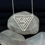 925 Sterling Silver Penrose Triangle Necklace