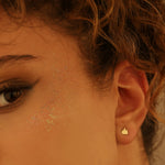 925 Sterling Silver Fire Flame Stud