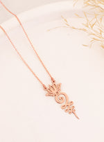 925 Sterling Silver Lotus Unalome New Necklace