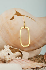925 Sterling Silver Rectangle Drop Earrings