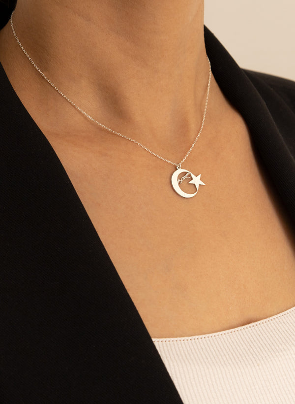 925 Sterling Silver K.Atatürk Crescent & Star