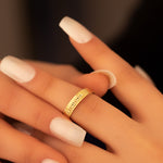 925 Sterling Silver Personalized Embossed Name Ring