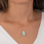 925 Sterling Silver Enamel Octopus Necklace