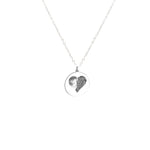 925 Sterling Silver Fingerprint Heart Pendant