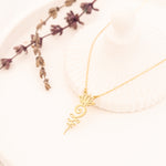 925 Sterling Silver Lotus Unalome New Necklace