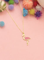 925 Sterling Silver Flamingo Pendant Necklace