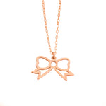 925 Sterling Silver Bowtie Necklace
