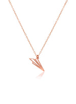 925 Sterling Silver Paper Airplane Necklace