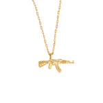 925 Sterling Silver Force Chain Gun Pendant