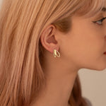 925 Sterling Silver Ear Jacket Double Leaf Earrings