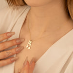 925 Sterling Silver Double Bar Heart Necklace