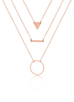 925 Sterling Silver Three Layered Necklace