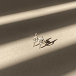 925 Sterling Silver Chandrila Star Line Stud Earrings