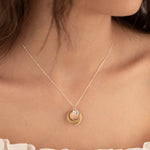 925 Sterling Silver Stacked Circle Name Necklace