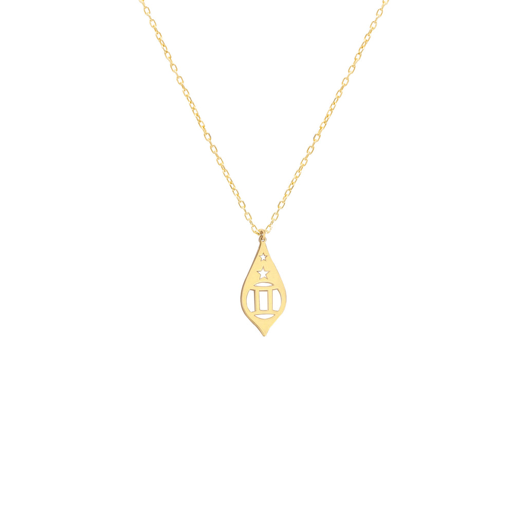 925 Sterling Silver Zodiac With Stars Necklace