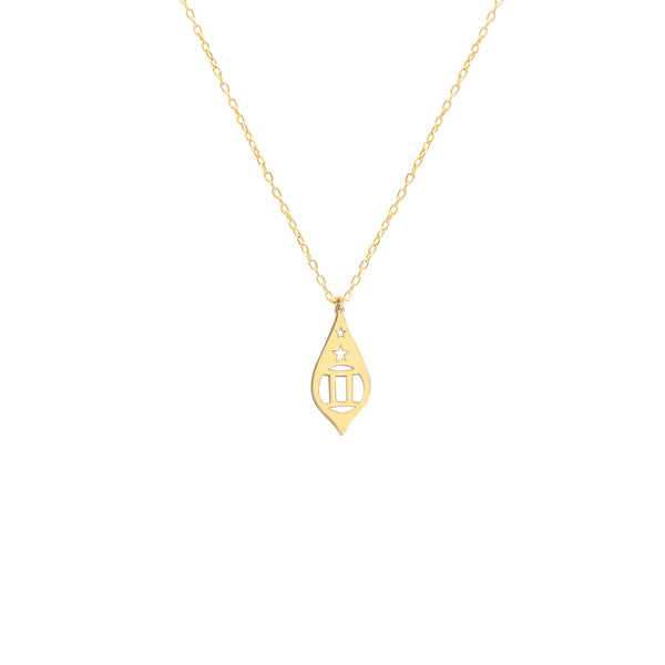 925 Sterling Silver Zodiac With Stars Necklace