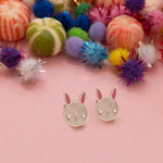 925 Sterling Silver Enamel Rabbit Earring