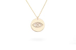 925 Sterling Silver Eye Of Horus Disc Necklace
