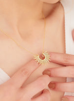925 Sterling Silver Sunburst Necklace