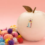 925 Sterling Silver Multi Color Enamel Cat Necklace