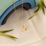 925 Sterling Silver Eye Necklace With Birthstone