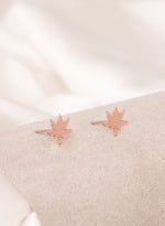 925 Sterling Silver Minimalist Boho Leaf Studs