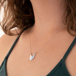 925 Sterling Silver Enamel Arrow Shape Necklace