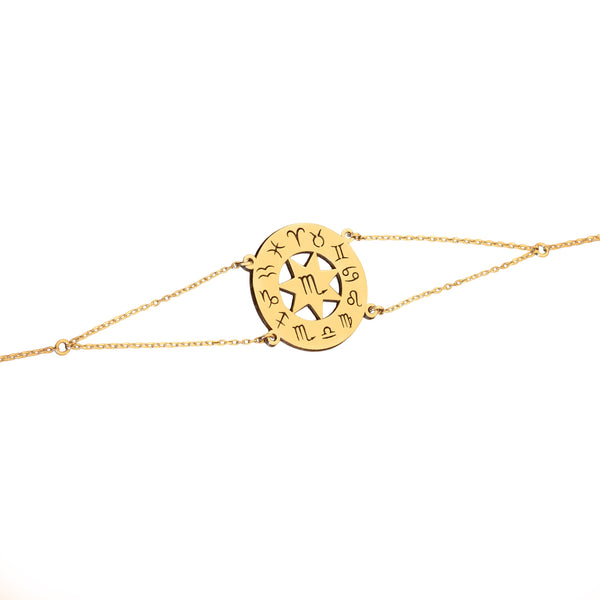 925 Sterling Silver Burç Bracelet