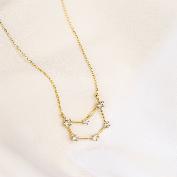 925 Sterling Silver İki̇zler Burcu Star Hari̇tasi Necklace Nsp50031-3