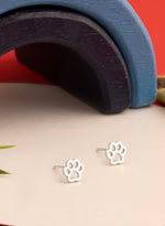 925 Sterling Silver Paw Earrings
