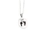 925 Sterling Silver Footprint Necklace