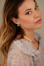 925 Sterling Silver Crystal Pave Kavisli Uzay Yolu Earrings