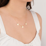 925 Sterling Silver Paw Neckalce
