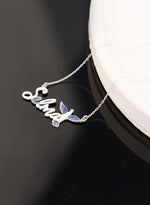 925 Sterling Silver Enamel Hand-Painted Anka Kuşu İsim Necklace