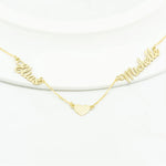 925 Sterling Silver Personalized Multiple Name Necklace