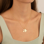 925 Sterling Silver Personalized Puzzle Necklace