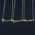 925 Sterling Silver Üç İsi̇mli̇ Necklace Autumn Font