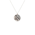 925 Sterling Silver Koi Fish Ying Yang Necklace