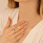 925 Sterling Silver Cross Name Necklace,